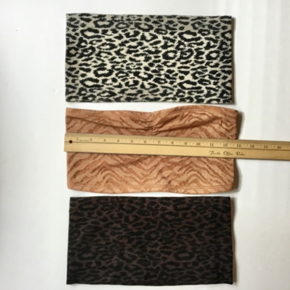 NWOT Three Animal Print Tube Tops - Picture 3 of 3